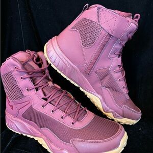 Men’s High Top - Burgundy Lace -Up Sneakers